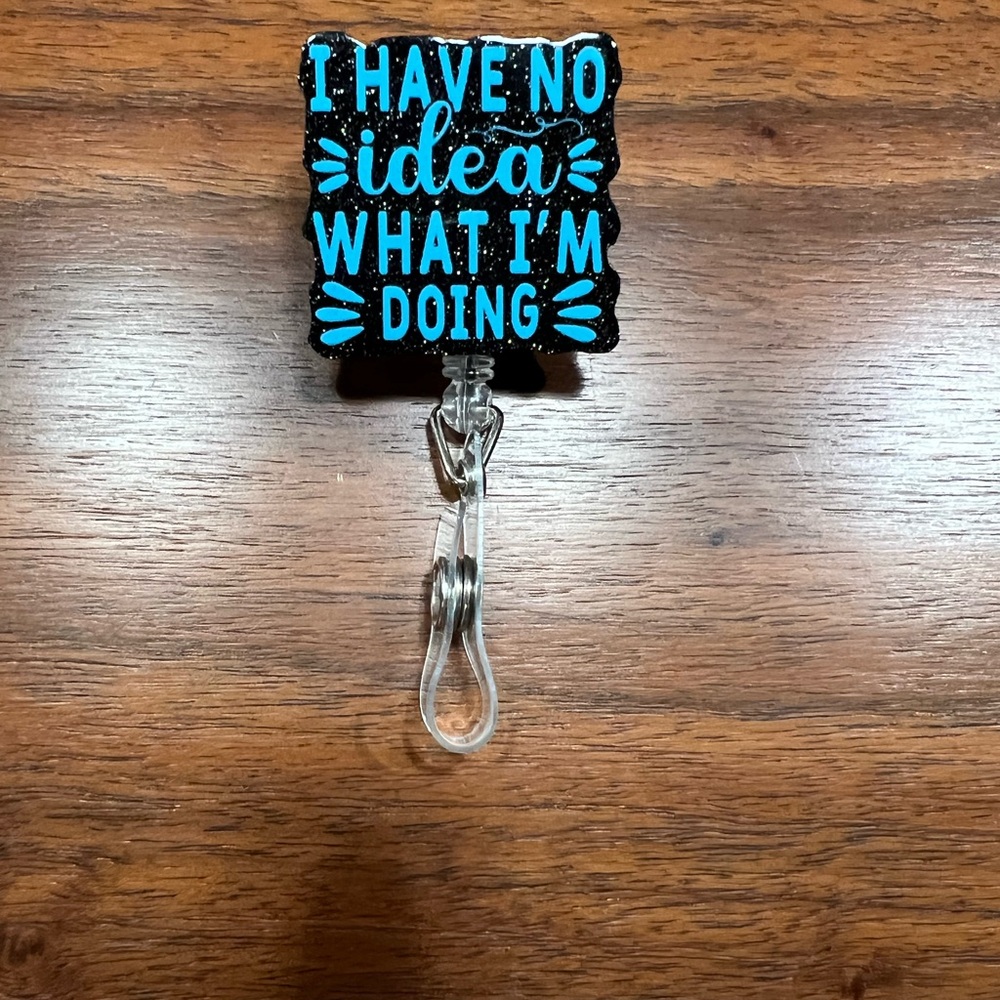 Funny Badge Reel with Blue Text